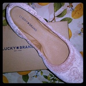 LUCKY BRAND Flower Embossed Ballet Slip On - Blush